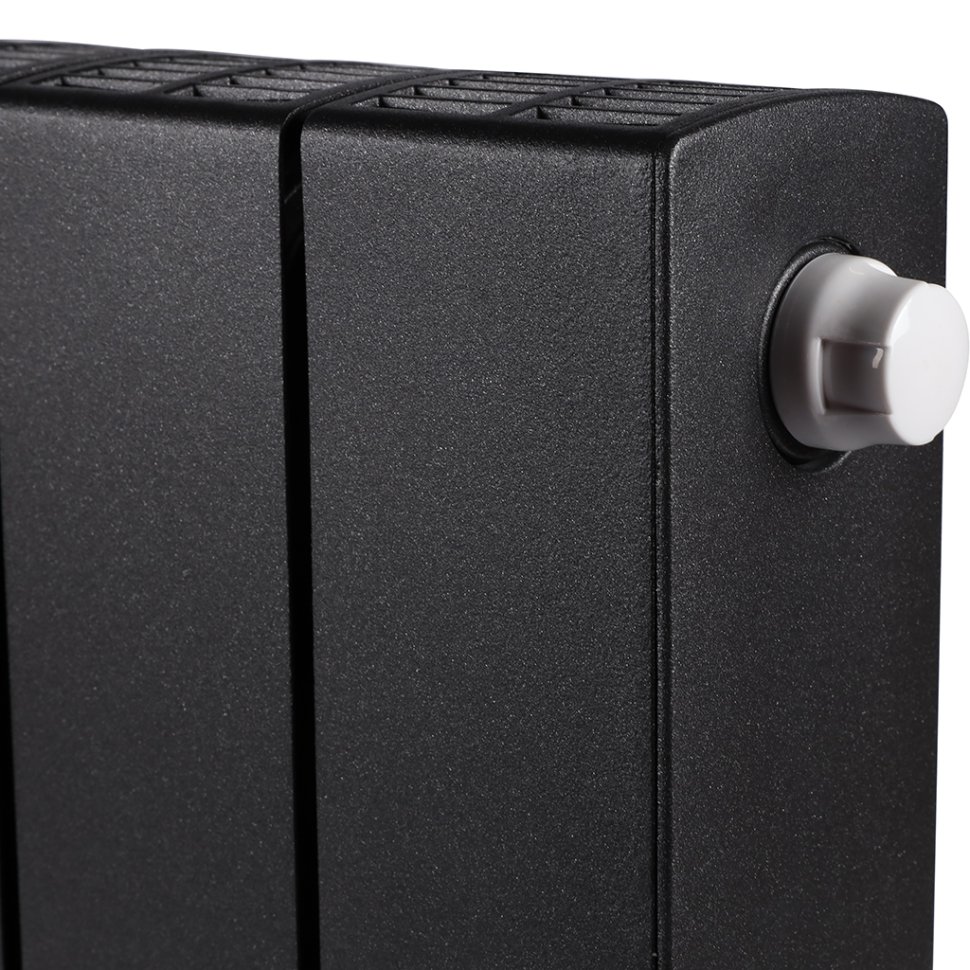 Биметаллический радиатор отопления Rifar Supremo Ventil SVR 350 14 секций нижнее правое подключение антрацит в ДНР