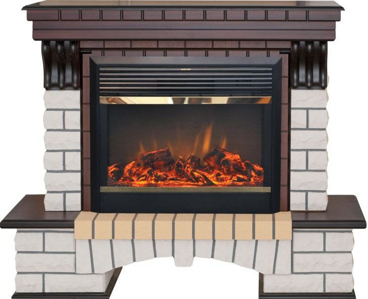 Каминокомплект RealFlame Country 26 AO с очагом MoonBlaze LUX Black/Brass в ДНР