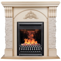 Электрокамин RealFlame Athena WT белый дуб с золотой патиной с очагом 3D Oregan Электрокамин RealFlame Athena WT белый дуб с золотой патиной с очагом 3D Oregan