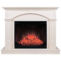 Электрокамин RealFlame Jacomo 25,5 WT крем с очагом Evrika 25,5 LED Электрокамин RealFlame Jacomo 25,5 WT крем с очагом Evrika 25,5 LED