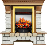 Каминокомплект Royal Flame Pierre Luxe с очагом Fobos FX M Brass в ДНР
