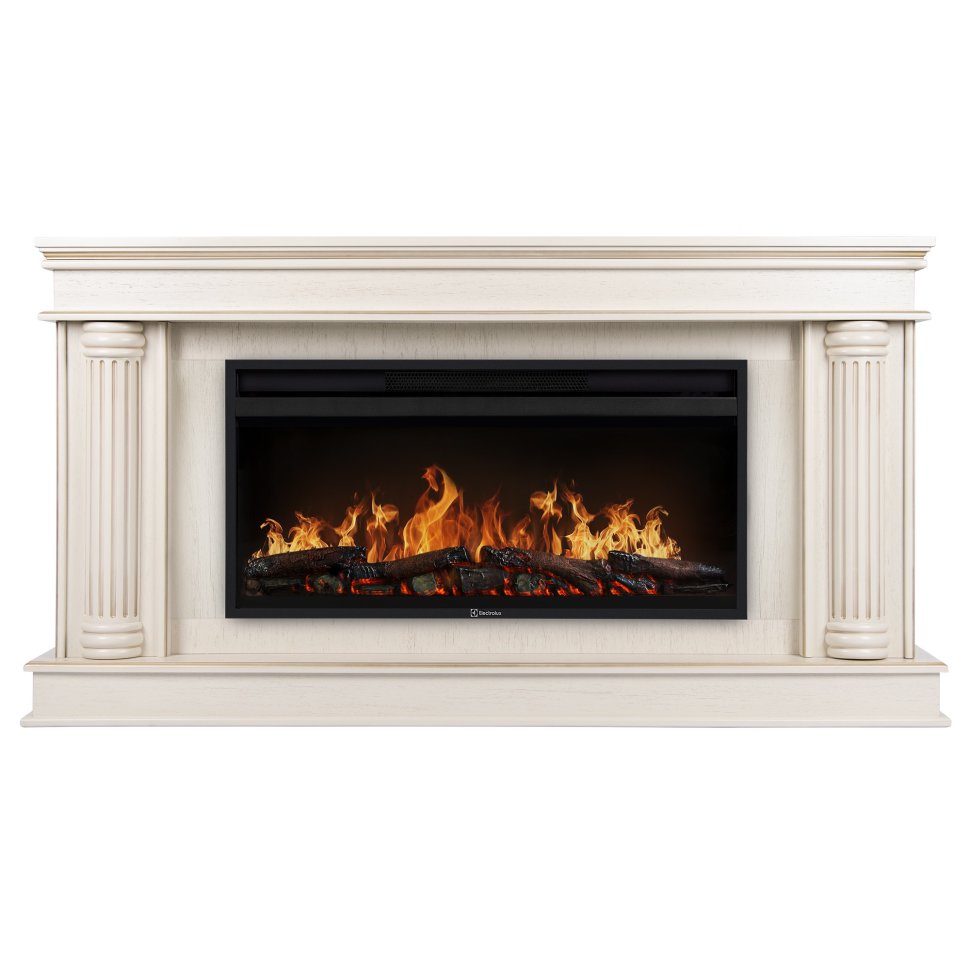 Каминокомплект Electrolux EFP/P-3620LS портал Olympia 42/40/36 сл. кость с зол. патиной в ДНР