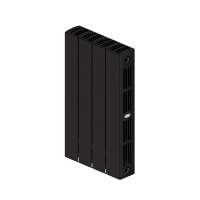 Биметаллический радиатор отопления Rifar Supremo 500 боковое подключение 4 секции антрацит в ДНР