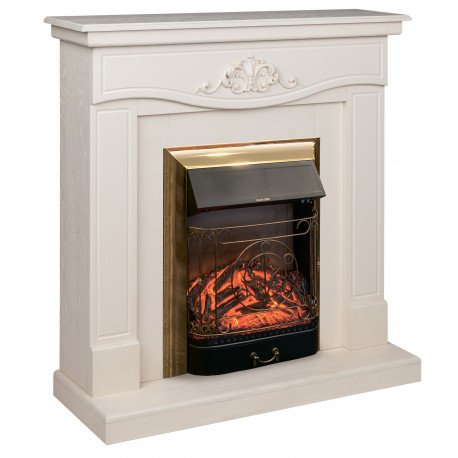 Каминокомплект RealFlame Junona WT с очагом Majestic Lux Brass S в ДНР