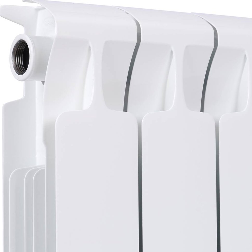 Биметаллический радиатор отопления Rifar Monolit 350 боковое подключение 8 секций белый RAL 9016 в ДНР