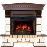 Каминокомплект Royal Flame Pierre Luxe угловой c очагом Dioramic 25 FX в ДНР