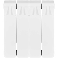 Биметаллический радиатор отопления Rifar Monolit 300 4 секций боковое подключение белый RAL 9016 в ДНР