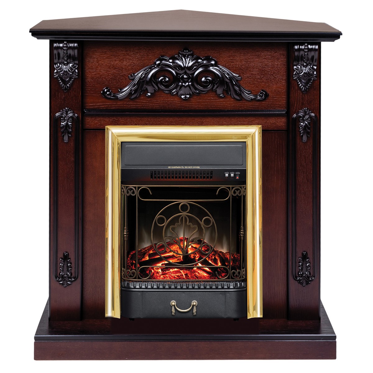 Электрокамин RealFlame Anita Corner AO античный дуб с очагом Majestic Lux Brass Электрокамин RealFlame Anita Corner AO античный дуб с очагом Majestic Lux Brass