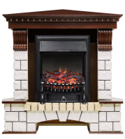 Каминокомплект Royal Flame Pierre Luxe угловой с очагом Fobos FX Black в ДНР