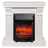 Электрокамин RealFlame Jazz WT белый с очагом Fobos Lux Black Электрокамин RealFlame Jazz WT белый с очагом Fobos Lux Black