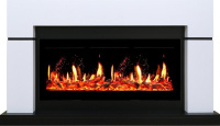 Каминокомплект Royal Flame Lindos с очагом 5D V-ART 40 белый с черным в ДНР