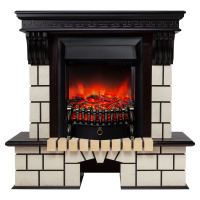 Электрокамин RealFlame Stone STD AO античный дуб с очагом Fobos Lux Black Электрокамин RealFlame Stone STD AO античный дуб с очагом Fobos Lux Black