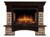 Каминокомплект Firelight Forte Wood 30U (угловой) с очагом Electrolux EFP/P-3020LS камень коричневый/шпон темный дуб в ДНР