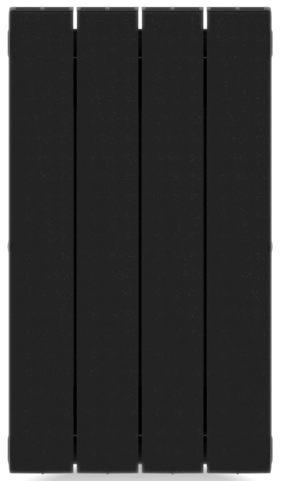 Биметаллический радиатор отопления Rifar Supremo 500 боковое подключение 4 секции антрацит в ДНР