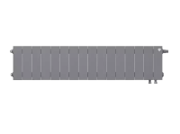 Биметаллический радиатор отопления Royal Thermo PianoForte 200 16 секций Silver Satin VDR