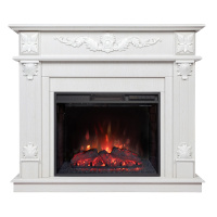Электрокамин RealFlame Philadelphia 25,5/26 WT белое золото с очагом Sparta 25,5 LED Электрокамин RealFlame Philadelphia 25,5/26 WT белое золото с очагом Sparta 25,5 LED