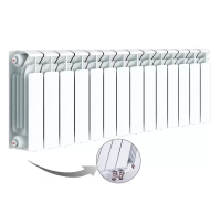 Биметаллический радиатор отопления RIFAR BASE VENTIL L 350 x14