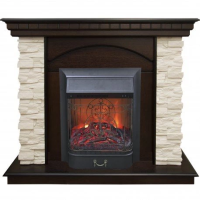 Каминокомплект RealFlame Elford STD/EUG/25'5/HL AO с очагом Majestic s Lux Black/Brass в ДНР