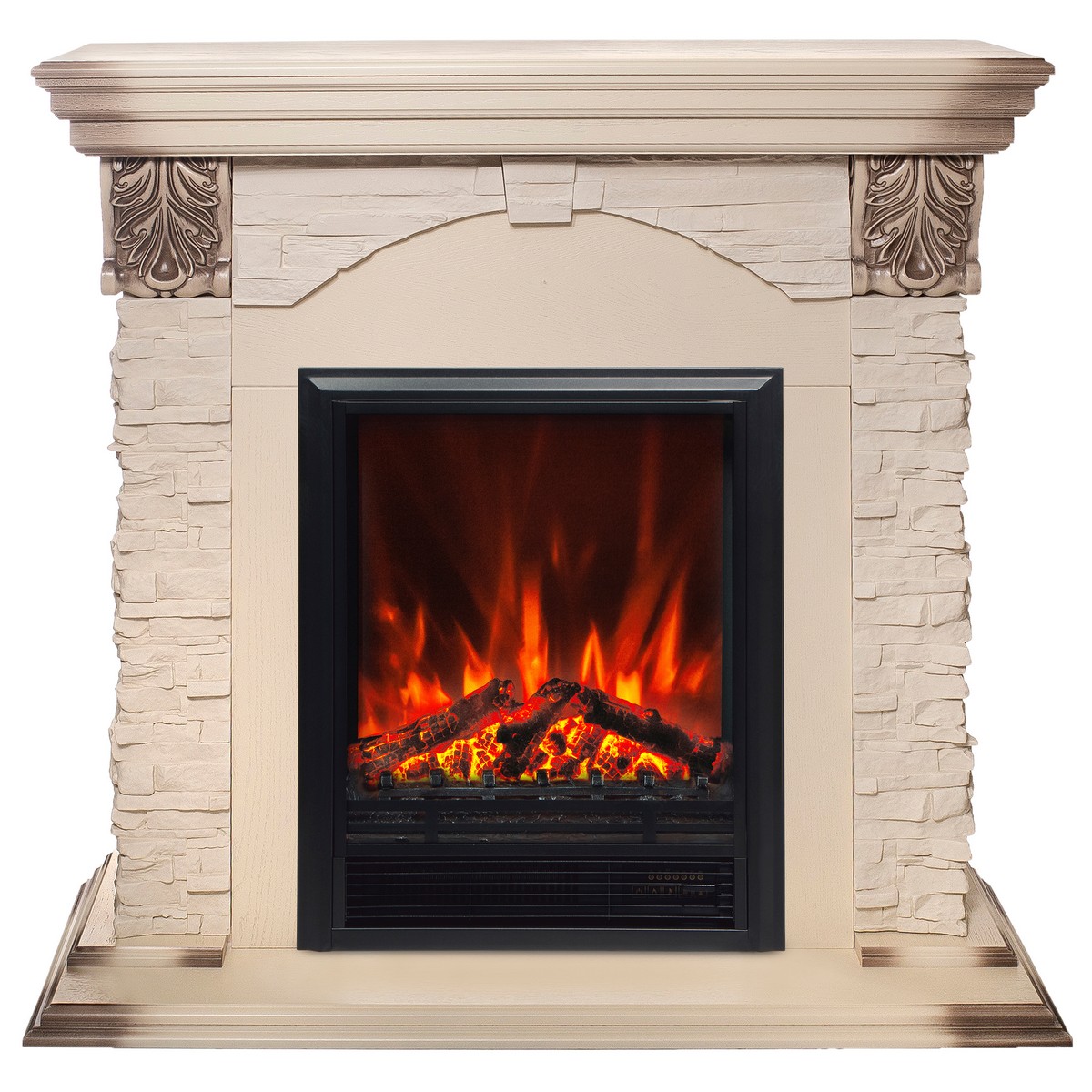 Электрокамин RealFlame Dublin Lux WT с очагом Eugene Электрокамин RealFlame Dublin Lux WT с очагом Eugene
