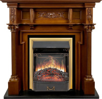 Каминокомплект Royal Flame Oxford с очагом Majestic FX Brass орех в ДНР