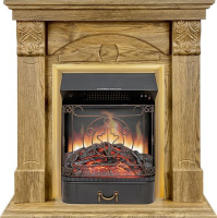 Каминокомплект Royal Flame Dublin RUSTIC (Разборный) с очагом Majestic FX M Brass дуб натуральный в ДНР