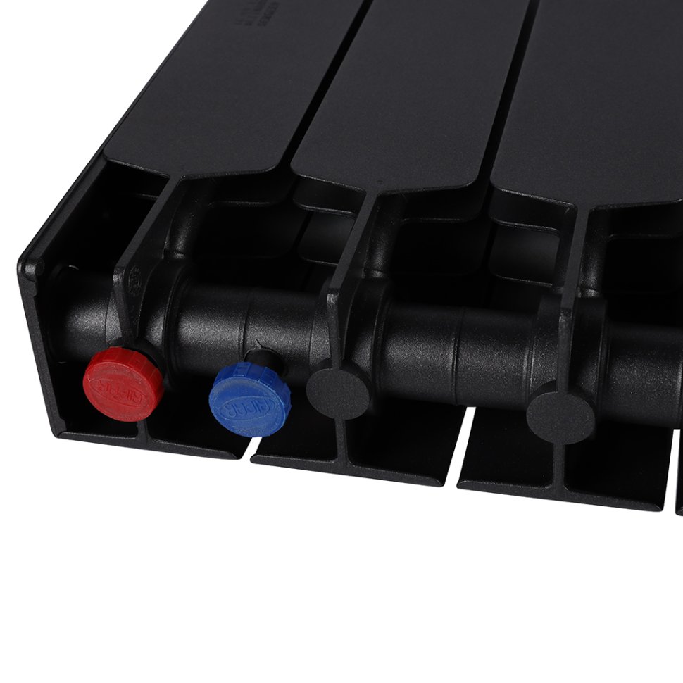 Биметаллический радиатор отопления Rifar Supremo Ventil SVR 350 14 секций нижнее правое подключение антрацит в ДНР