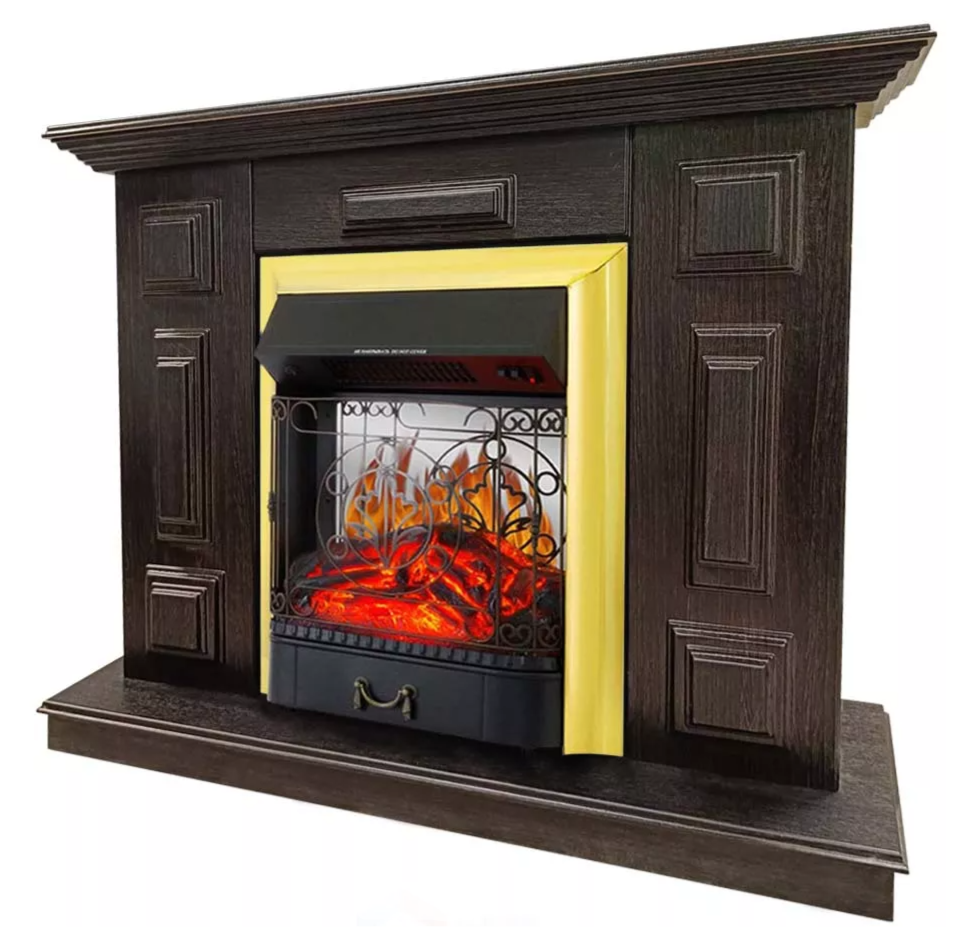Каминокомплект Хорошие Камины Юпитер с очагом Royal Flame Majestic FX M Brass венге в ДНР