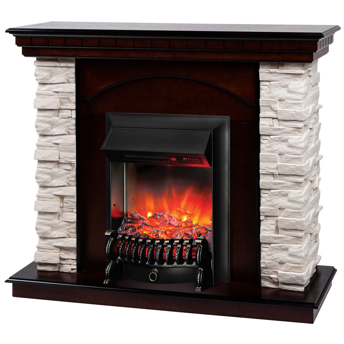 Электрокамин RealFlame Elford AO античный дуб с очагом Fobos Lux Black RC Электрокамин RealFlame Elford AO античный дуб с очагом Fobos Lux Black RC