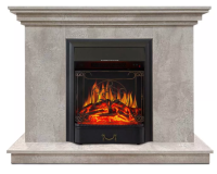 Каминокомплект Хорошие Камины Марс с очагом Royal Flame Majestic FX Black цемент в ДНР