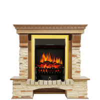 Каминокомплект Royal Flame Pierre Luxe сланец с очагом Fobos FX Brass в ДНР