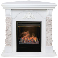 Электрокамин RealFlame Athena Corner GR белый с очагом 3D Olympic Электрокамин RealFlame Athena Corner GR белый с очагом 3D Olympic