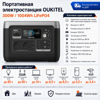 Портативная электростанция Oukitel P1001E 300W / 1004Wh LiFePO4 в ДНР