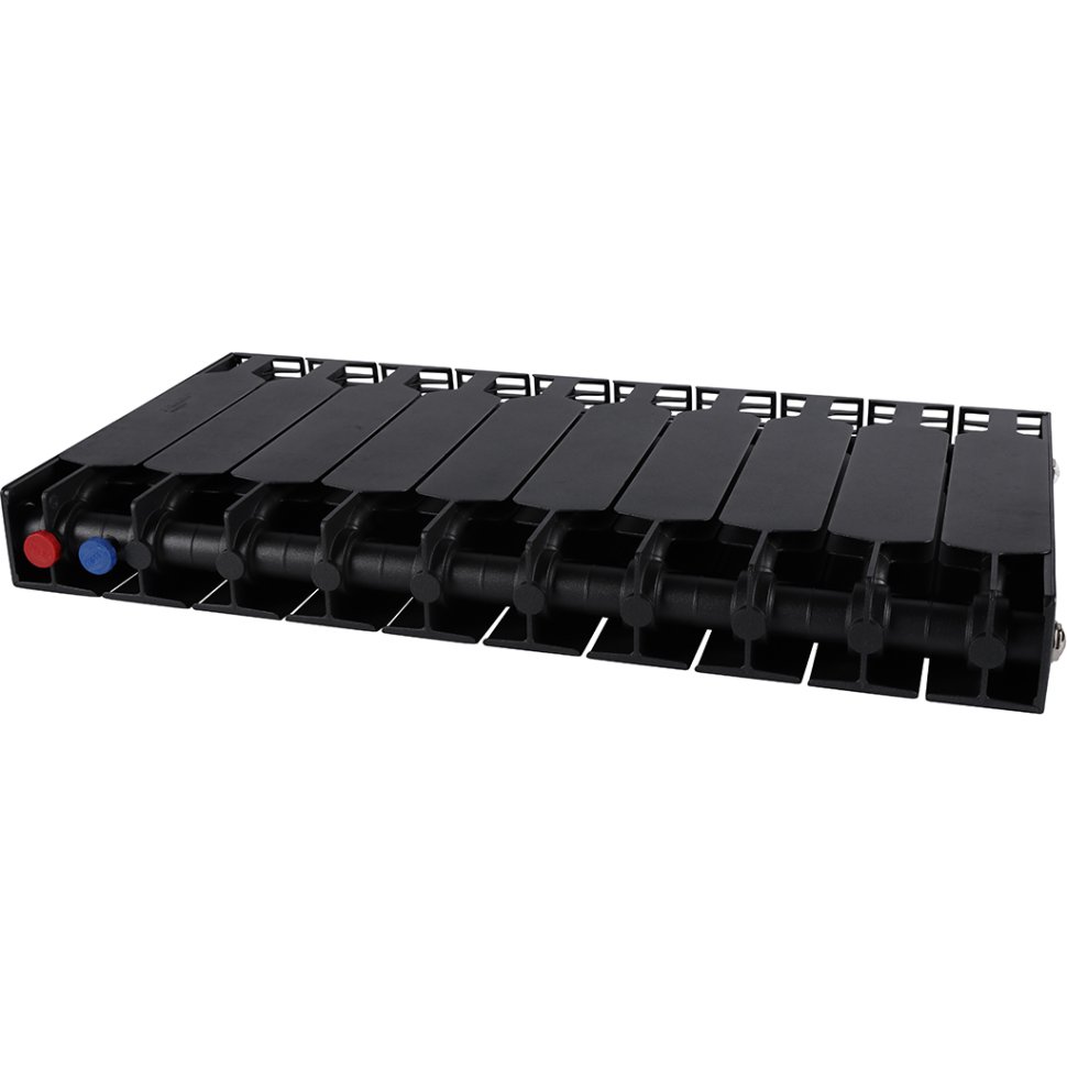 Биметаллический радиатор отопления Rifar Supremo Ventil SVR 350 10 секций нижнее правое подключение антрацит в ДНР