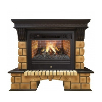 Каминокомплект RealFlame Stone Brick 26 AO с очагом 3D Novara в ДНР