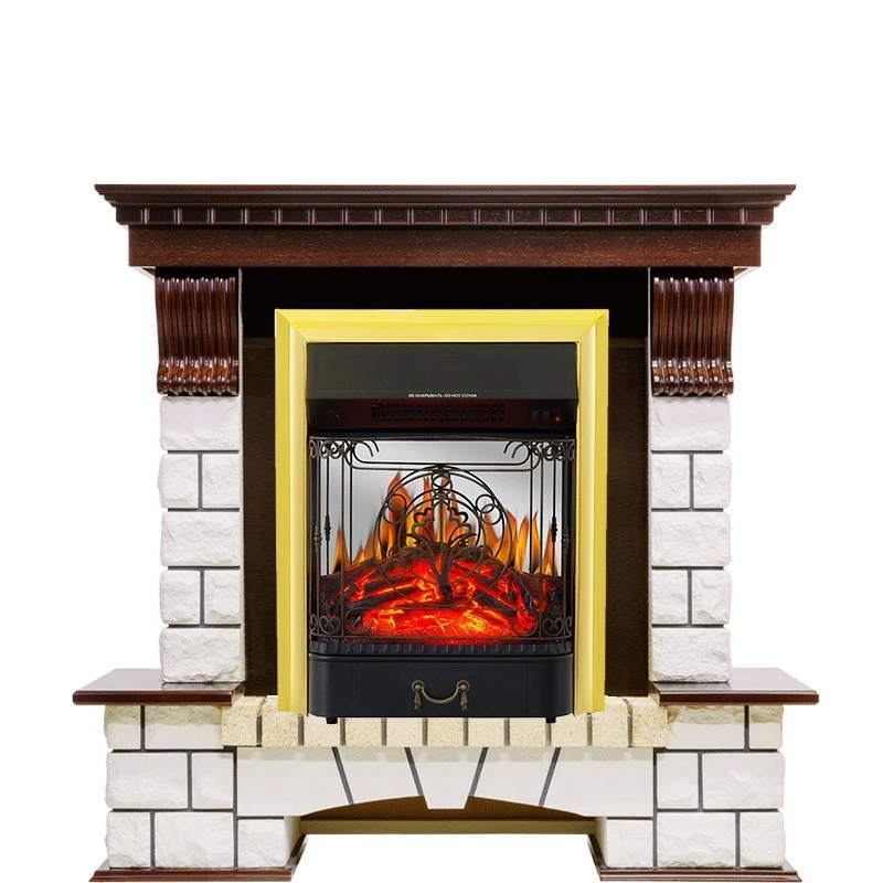 Каминокомплект Royal Flame Pierre Luxe с очагом Majestic FX M Brass в ДНР