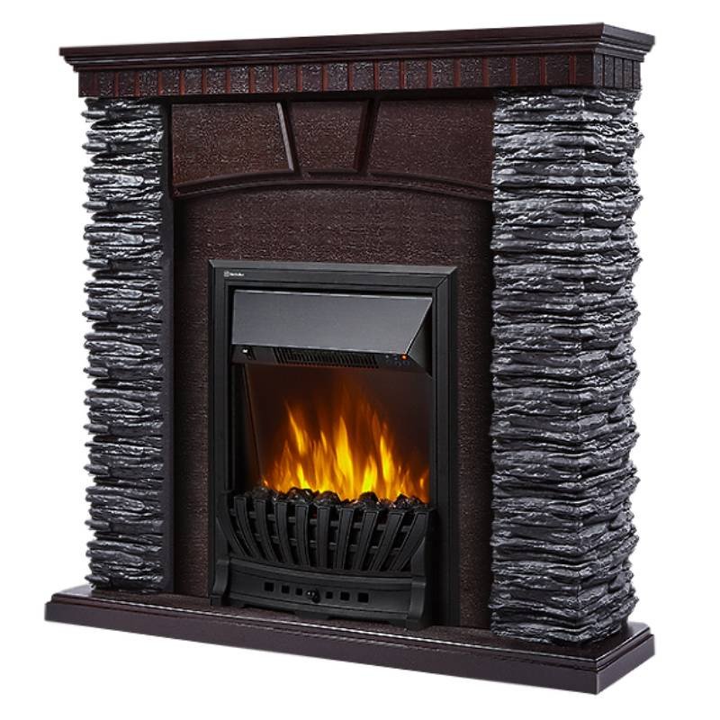 Каминокомплект Firelight Porto Classic с очагом Electrolux EFP/P-1020LS камень черный/шпон венге в ДНР