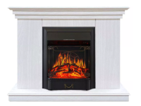 Каминокомплект Хорошие Камины Марс с очагом Royal Flame Majestic FX Black белое дерево в ДНР