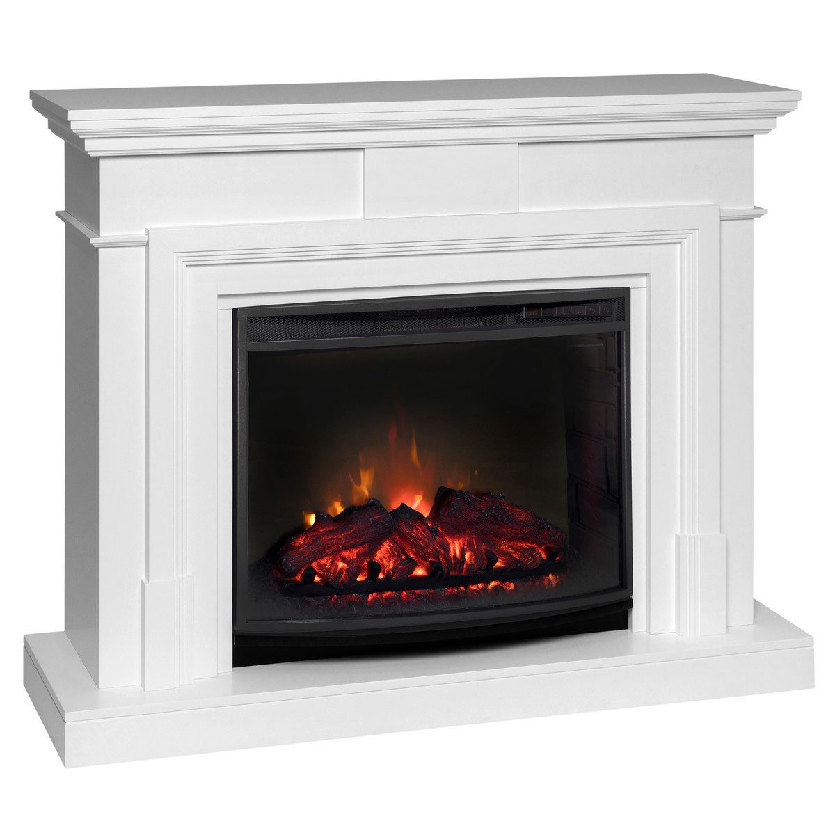 Электрокамин RealFlame Marco 25,5/26 WT белый с очагом Evrika 25,5 LED Электрокамин RealFlame Marco 25,5/26 WT белый с очагом Evrika 25,5 LED