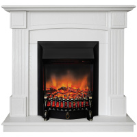 Электрокамин RealFlame Andrea WT фактурный белый с очагом Fobos Lux Black RC Электрокамин RealFlame Andrea WT фактурный белый с очагом Fobos Lux Black RC