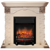 Электрокамин RealFlame Dublin Lux WT с очагом Fobos Lux Black RC Электрокамин RealFlame Dublin Lux WT с очагом Fobos Lux Black RC