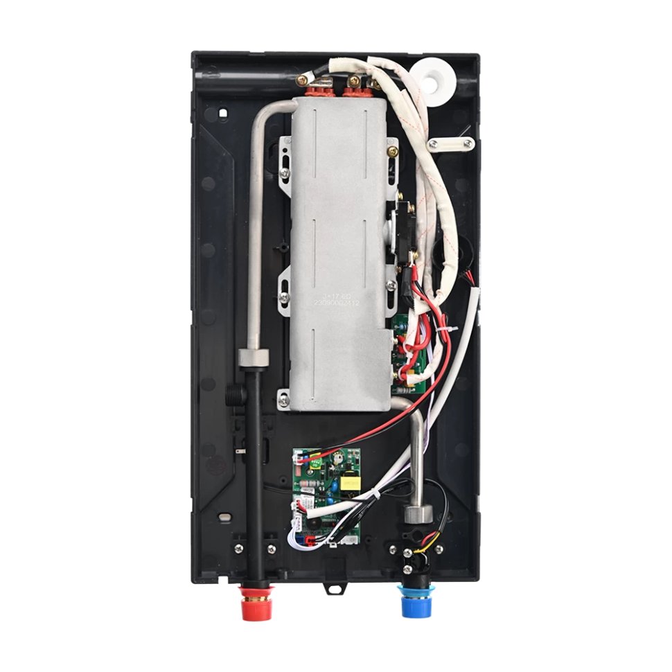 Проточный электрический водонагреватель E8 tempo RW90 синяя стеклянная панель в ДНР