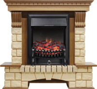 Каминокомплект Royal Flame Pierre Luxe шампань с очагом Fobos FX Black в ДНР
