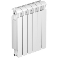 Биметаллический радиатор отопления Rifar Monolit 500 боковое подключение 6 секций белый RAL 9016 в ДНР