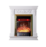 Каминокомплект Interflame Берта Люкс с очагом Majestic FX M Brass белый в ДНР