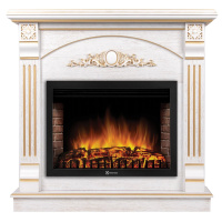 Каминокомплект Firelight Barocco 25 с очагом Electrolux EFP/P-2520LS белый дуб с золотой патиной в ДНР