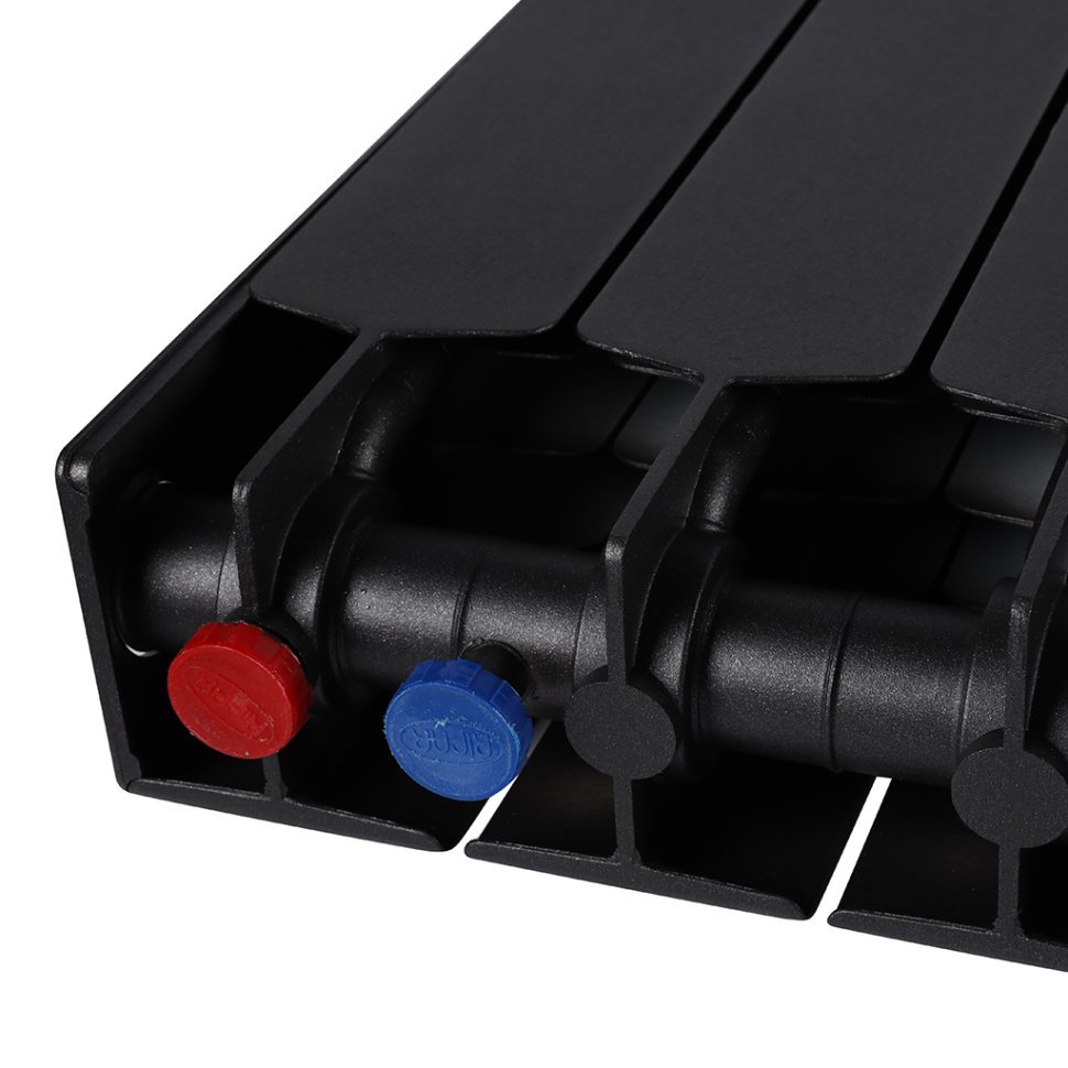 Биметаллический радиатор отопления Rifar Supremo Ventil SVR 500 14 секций нижнее правое подключение антрацит в ДНР