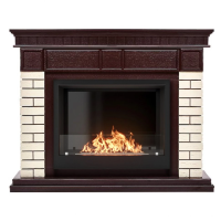 Каминокомплект Firelight Bricks 25 с очагом BFP/P-2520 камень бежевый/шпон темный дуб в ДНР