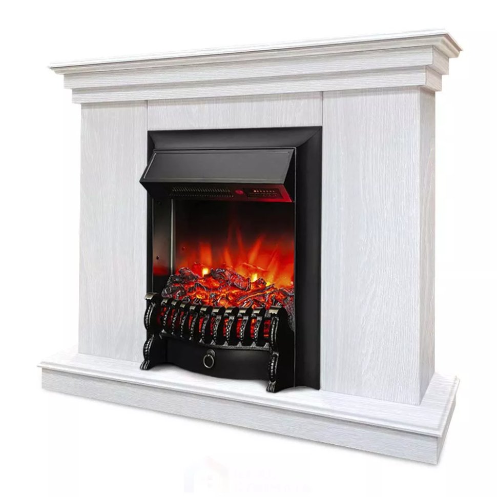 Каминокомплект Хорошие Камины Марс с очагом RealFlame Fobos Lux BL S белое дерево в ДНР