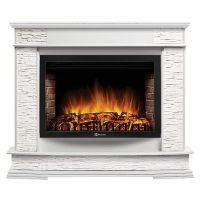 Каминокомплект Firelight Scala 25 с очагом Electrolux EFP/P-2520LS сланец скалистый белый/шпон белый дуб в ДНР