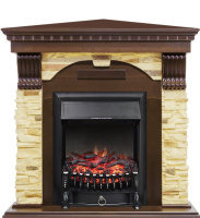 Каминокомплект Royal Flame Dublin угловой с очагом Fobos FX Brass в ДНР